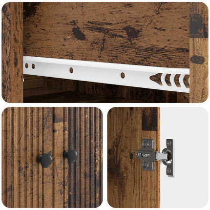 Skab Sæt 2 pcs 66 x 34,5 x 90 cm Konstrueret træ