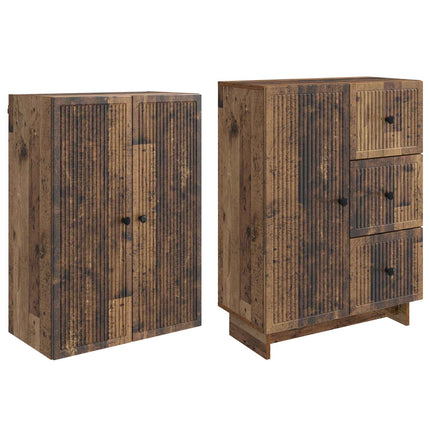 Skab Sæt 2 pcs 66 x 34,5 x 90 cm Konstrueret træ
