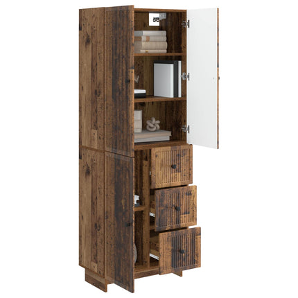 Skab Sæt 2 pcs 66 x 34,5 x 90 cm Konstrueret træ