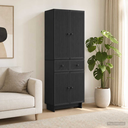 Skab Sæt 2 pcs 66 x 34,5 x 90 cm Konstrueret træ