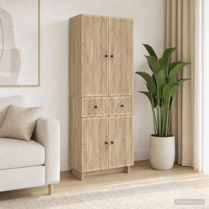 Skab Sæt 2 pcs 66 x 34,5 x 90 cm Konstrueret træ