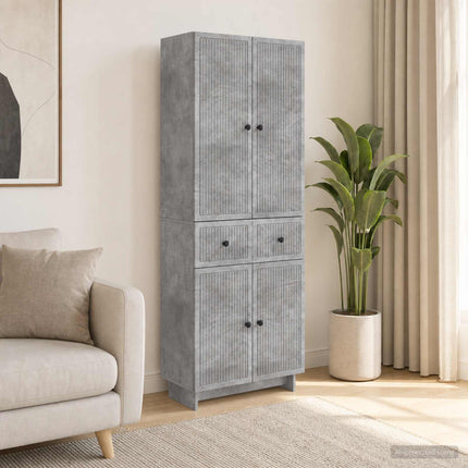 Skab Sæt 2 pcs 66 x 34,5 x 90 cm Konstrueret træ