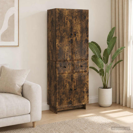Skab Sæt 2 pcs 66 x 34,5 x 90 cm Konstrueret træ