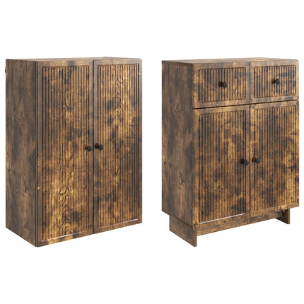 Skab Sæt 2 pcs 66 x 34,5 x 90 cm Konstrueret træ