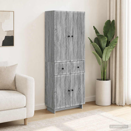 Skab Sæt 2 pcs 66 x 34,5 x 90 cm Konstrueret træ