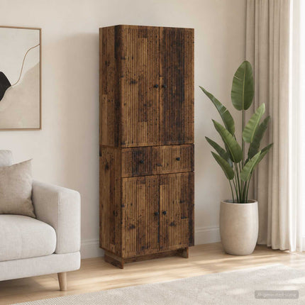 Skab Sæt 2 pcs 66 x 34,5 x 90 cm Konstrueret træ