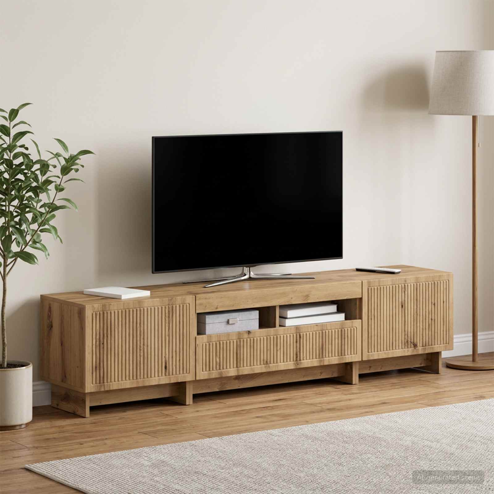vidaXL 5-delt LED TV-skab Artisan-eg Konstrueret træ
