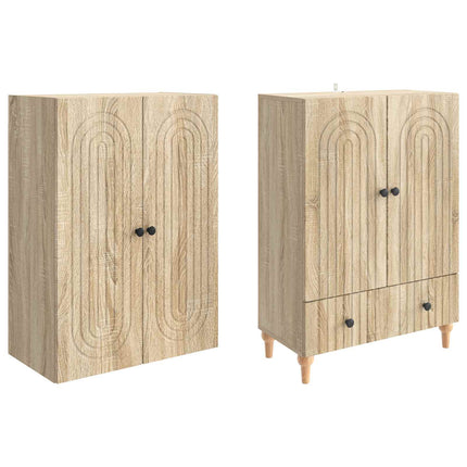 Skab Sæt 2 pcs 66 x 34,5 x 95 cm Konstrueret træ