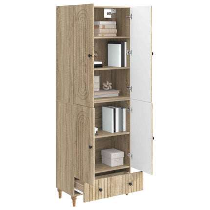 Skab Sæt 2 pcs 66 x 34,5 x 95 cm Konstrueret træ