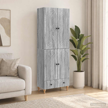 Skab Sæt 2 pcs 66 x 34,5 x 95 cm Konstrueret træ
