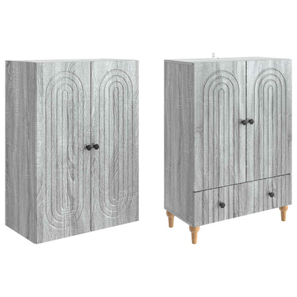 Skab Sæt 2 pcs 66 x 34,5 x 95 cm Konstrueret træ