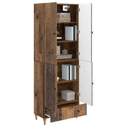 Skab Sæt 2 pcs 66 x 34,5 x 95 cm Konstrueret træ