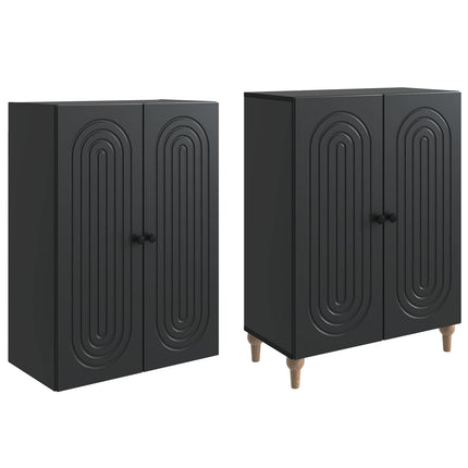 Skab Sæt 2 pcs 66 x 34,5 x 90 cm Konstrueret træ