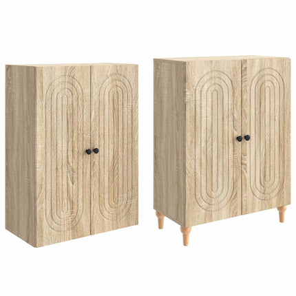 Skab Sæt 2 pcs 66 x 34,5 x 90 cm Konstrueret træ