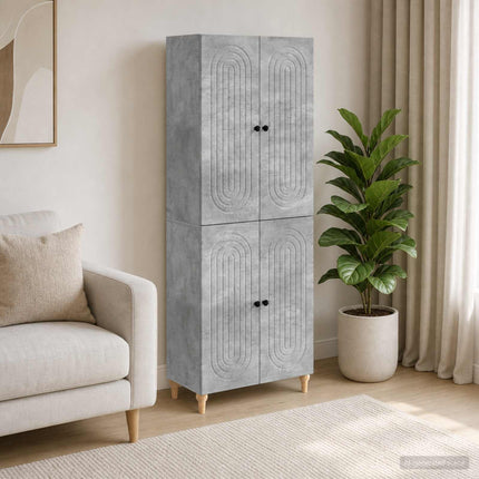 Skab Sæt 2 pcs 66 x 34,5 x 90 cm Konstrueret træ