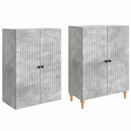 Skab Sæt 2 pcs 66 x 34,5 x 90 cm Konstrueret træ