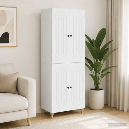 Skab Sæt 2 pcs 66 x 34,5 x 90 cm Konstrueret træ