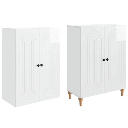Skab Sæt 2 pcs 66 x 34,5 x 90 cm Konstrueret træ