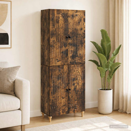 Skab Sæt 2 pcs 66 x 34,5 x 90 cm Konstrueret træ