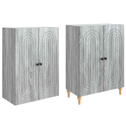 Skab Sæt 2 pcs 66 x 34,5 x 90 cm Konstrueret træ