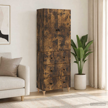 Skab Sæt 2 pcs 66 x 34,5 x 90 cm Konstrueret træ