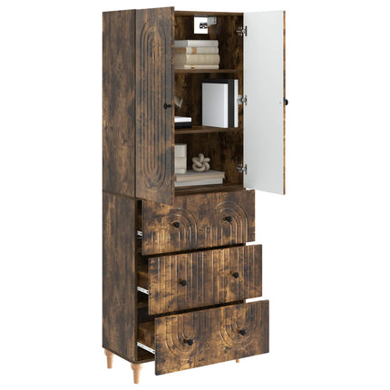 Skab Sæt 2 pcs 66 x 34,5 x 90 cm Konstrueret træ