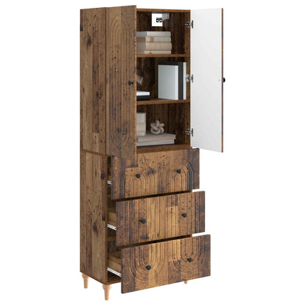 Skab Sæt 2 pcs 66 x 34,5 x 90 cm Konstrueret træ