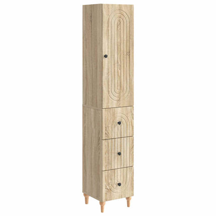Skab Sæt 2 pcs 33 x 34,5 x 90 cm Konstrueret træ