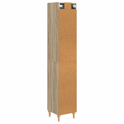 Skab Sæt 2 pcs 33 x 34,5 x 90 cm Konstrueret træ