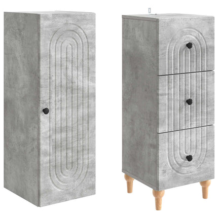 Skab Sæt 2 pcs 33 x 34,5 x 90 cm Konstrueret træ