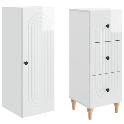 Skab Sæt 2 pcs 33 x 34,5 x 90 cm Konstrueret træ