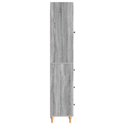 Skab Sæt 2 pcs 33 x 34,5 x 90 cm Konstrueret træ