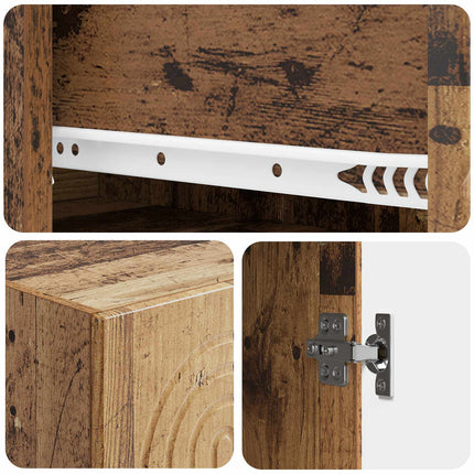 Skab Sæt 2 pcs 33 x 34,5 x 90 cm Konstrueret træ
