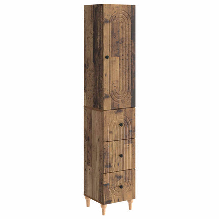 Skab Sæt 2 pcs 33 x 34,5 x 90 cm Konstrueret træ