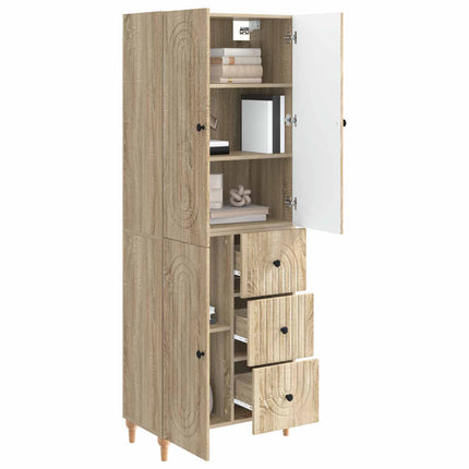 Skab Sæt 2 pcs 66 x 34,5 x 90 cm Konstrueret træ