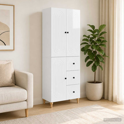 Skab Sæt 2 pcs 66 x 34,5 x 90 cm Konstrueret træ