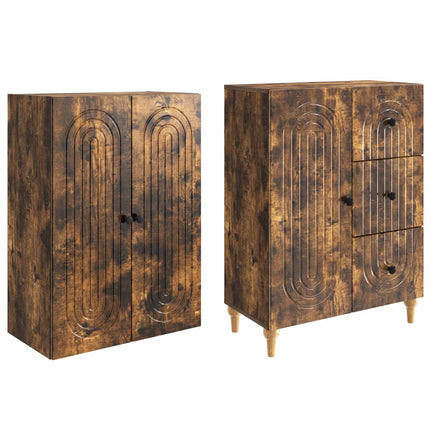Skab Sæt 2 pcs 66 x 34,5 x 90 cm Konstrueret træ