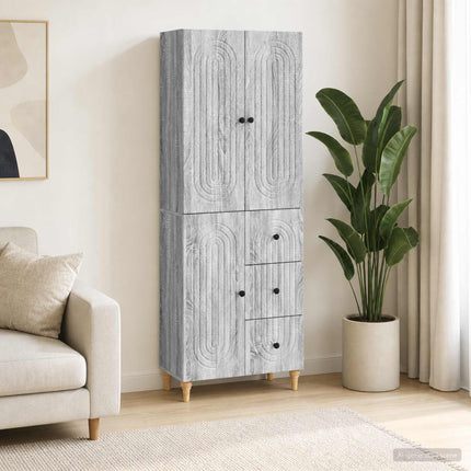 Skab Sæt 2 pcs 66 x 34,5 x 90 cm Konstrueret træ