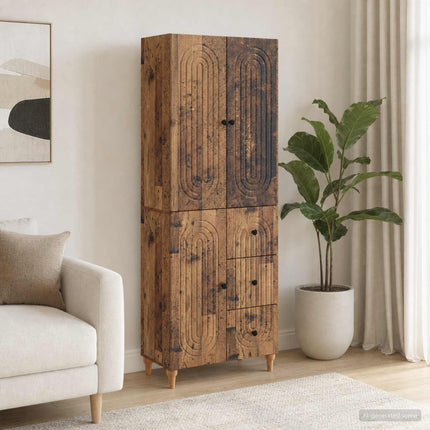 Skab Sæt 2 pcs 66 x 34,5 x 90 cm Konstrueret træ