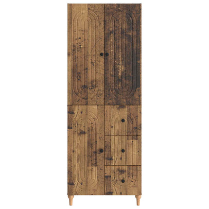 Skab Sæt 2 pcs 66 x 34,5 x 90 cm Konstrueret træ