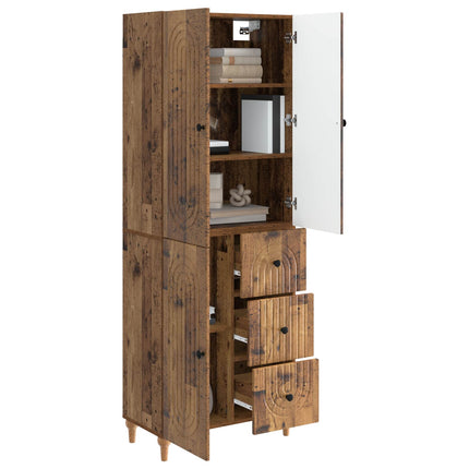 Skab Sæt 2 pcs 66 x 34,5 x 90 cm Konstrueret træ