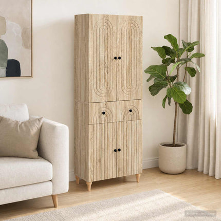 Skab Sæt 2 pcs 66 x 34,5 x 90 cm Konstrueret træ