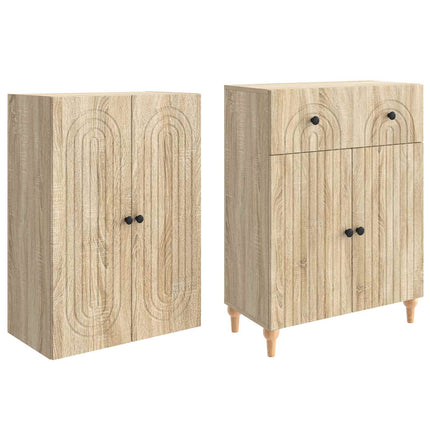 Skab Sæt 2 pcs 66 x 34,5 x 90 cm Konstrueret træ