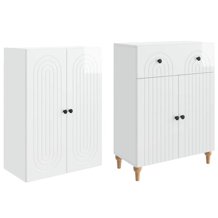 Skab Sæt 2 pcs 66 x 34,5 x 90 cm Konstrueret træ