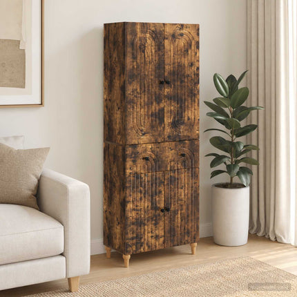 Skab Sæt 2 pcs 66 x 34,5 x 90 cm Konstrueret træ