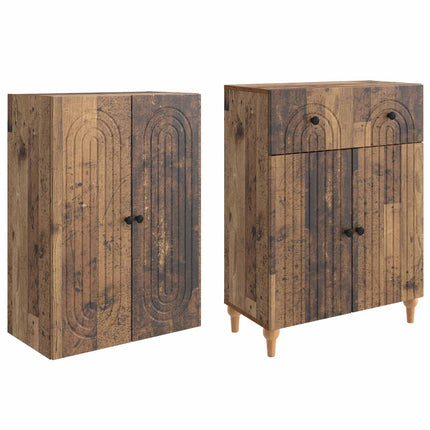 Skab Sæt 2 pcs 66 x 34,5 x 90 cm Konstrueret træ