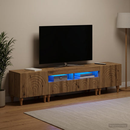 3-delt LED TV Skab Artisan-eg Konstrueret træ