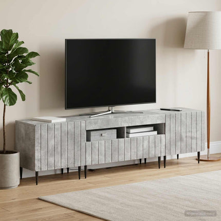 3-delt LED TV Skab ZWOLLE Betongrå Konstrueret træ