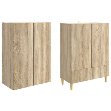 Skab Sæt 2 pcs 66 x 34,5 x 95 cm Konstrueret træ