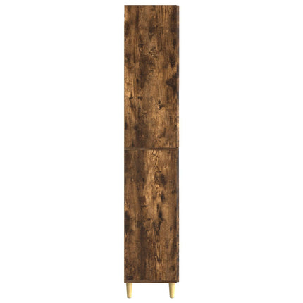 Skab Sæt 2 pcs Røget eg 66 x 34,5 x 95 cm Konstrueret træ